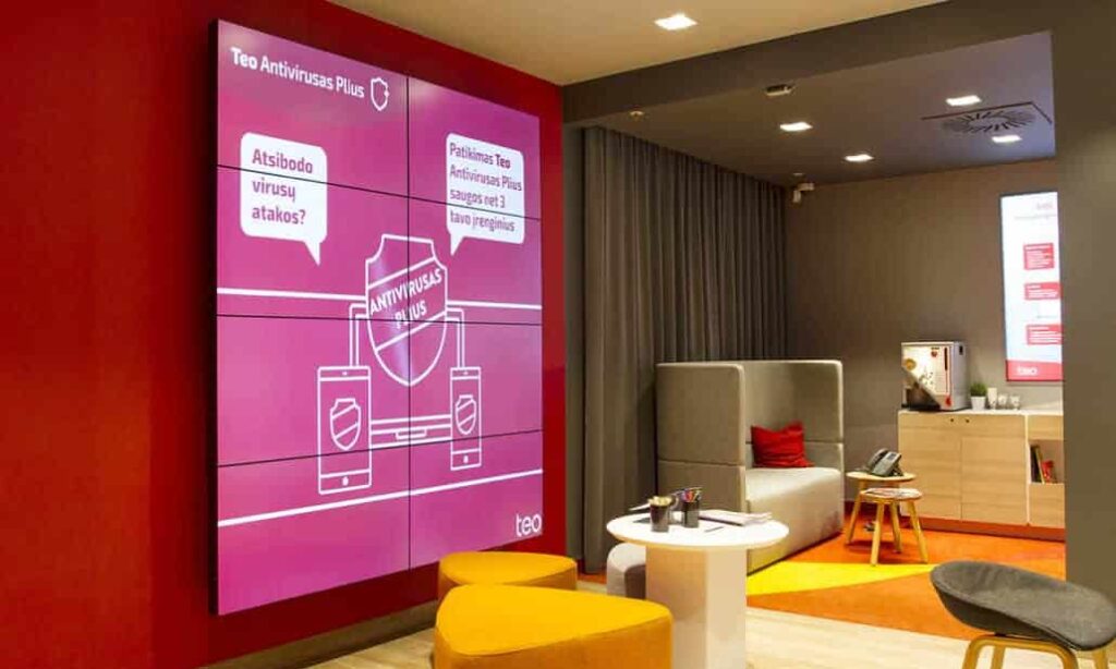 Hansab TEO instore digital signage screens